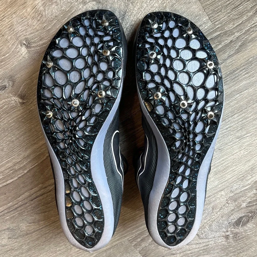 Nike Zoom 400 Track Spikes Black Indigo Fog Mens 12 UK 11 EU 46